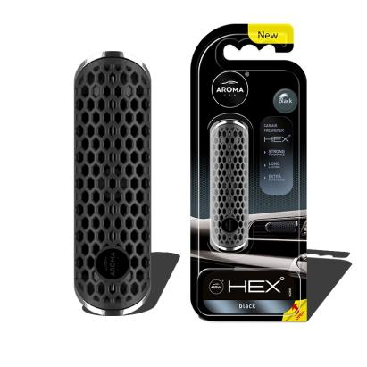Odorizant auto pentru grila de ventilație AROMA HEX Black, Amio