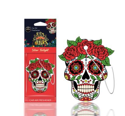 Odorizant auto pentru oglindă AROMA CAR Muertos Silver Tatoo