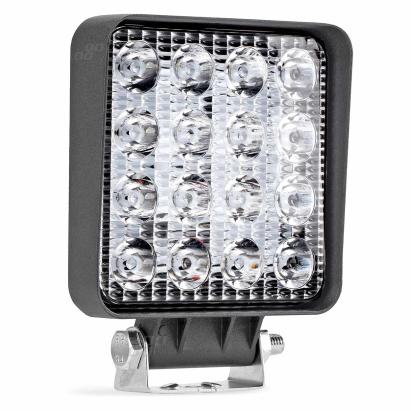 Proiector auto LED AMIO 12-24V, 16 LED 3030, 3840 lm, 110x110 mm