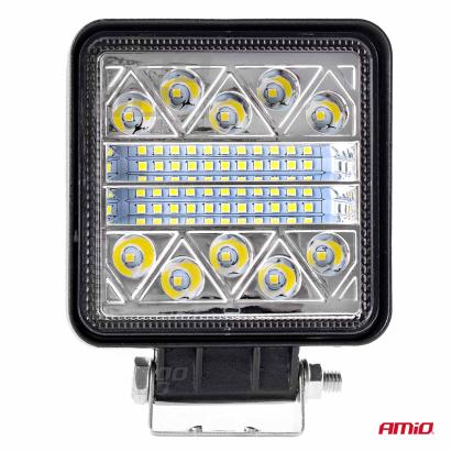 Proiector auto LED AMIO 12-24V, 26 LED 3030, 2080 lm, 110x110 mm
