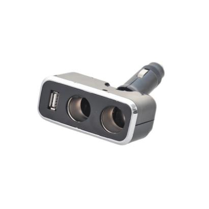 Priză auto triplă Automax 12V cu 2 ieșiri DC și port USB, reglabilă