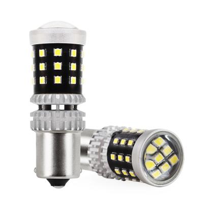 Bec LED Canbus AMIO BA15S P21W/R10W/R5W alb 12V/24V, set 2 buc