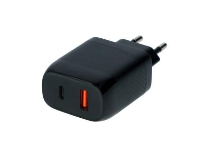 Incarcator de priza rapid cu USB si USB-C 20W, protectie la supraincalzire