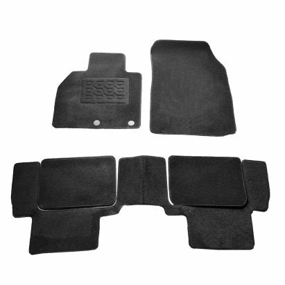 Covorase mocheta Renault Scenic III Grand 2009-2016 negre, set 5 piese