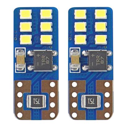 Bec LED T10 Canbus W5W 12-24V 2W, alb 5600K, 12 SMD, set 2 buc