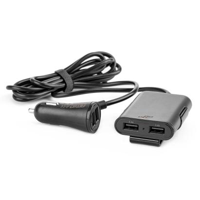 Incarcator auto AMIO 12/24V cu 4 porturi USB 2.4A si cablu 1.5 m