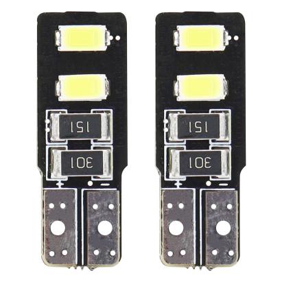 Bec LED T10 Canbus W5W 12V 2W, 4 SMD 5730, alb 5600K, AMIO, set 2 buc
