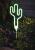 Lampa solara LED Neon Cactus decorativa pentru gradina si terasa