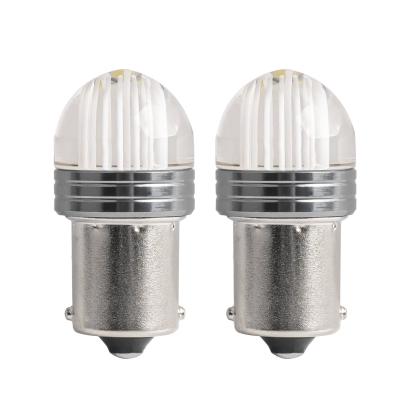 Set 2 becuri LED P21W 12V 6000K 9SMD pentru marșarier, AMiO
