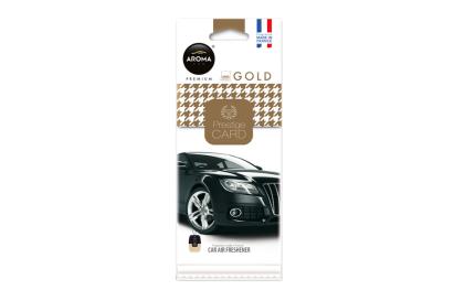 Odorizant auto premium Aroma Prestige Card Gold, parfum de lunga durata