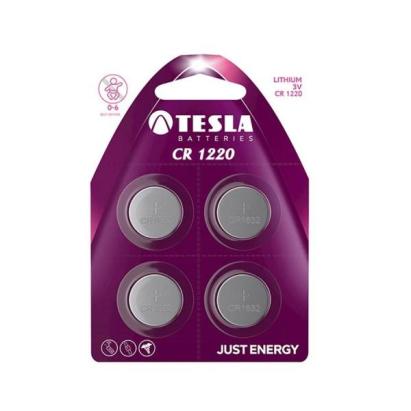 Baterie CR1220 litiu 3V 38mAh Tesla, set 4 bucati pentru dispozitive compacte