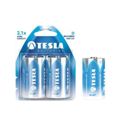 Baterii R20 / D 1,5V Tesla Blue Zinc Carbon, 5.0Ah, set 2 buc