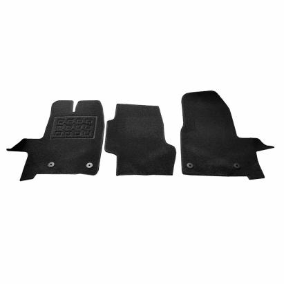 Covorase mocheta Ford Tourneo Custom 2015-2018, rand 1, negre, set 3 piese