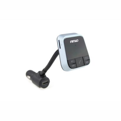 Modulator FM auto AMIO cu Bluetooth 5.0, USB, TF card si AUX IN, 12-24V