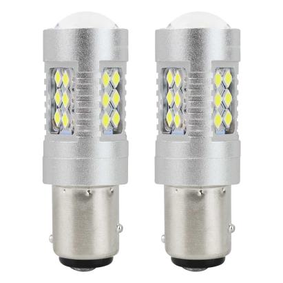 Set 2 becuri LED auto AMIO BA15D P21W/5W 12-24V, 24 SMD 3030