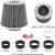 Filtru de aer sport universal gri cu 4 inele pentru tuning auto