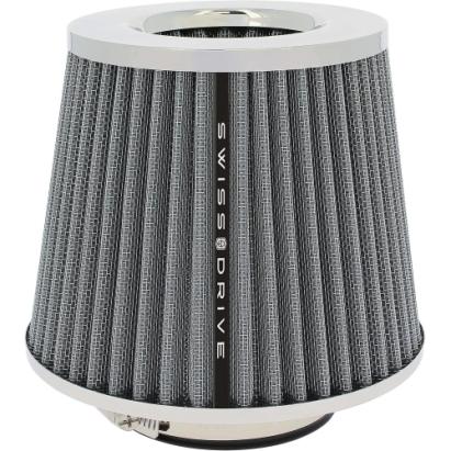 Filtru de aer sport universal gri cu 4 inele pentru tuning auto