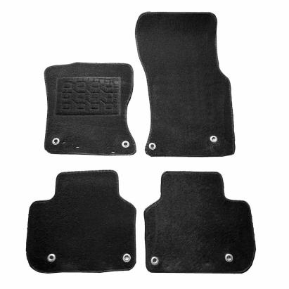 Covorase mocheta Jaguar XF 2 2015-prezent negre, set 4 piese