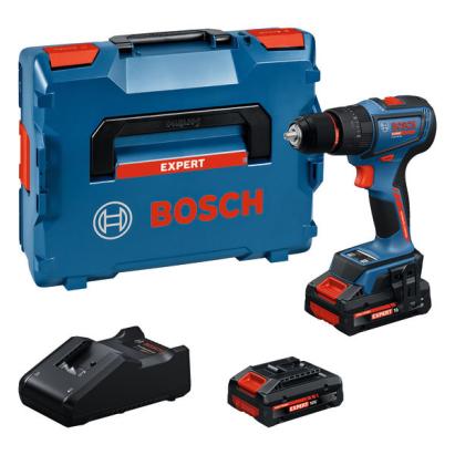 Masina de gaurit si insurubat cu percutie Bosch 18V, 65Nm, 2 acumulatori si L-BOXX