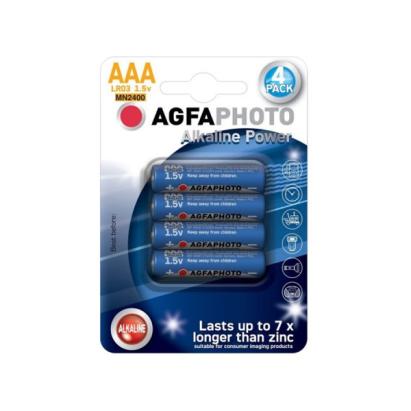 Baterii alcaline Agfa Alkaline Power AAA/LR03, 4 bucăți blister