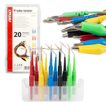 Set cabluri de testare auto 20 piese pentru diagnoza electrica, AMIO