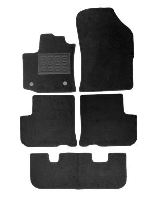 Set covorașe auto din mochetă pentru Dacia Lodgy 7 locuri, negre, 6 piese