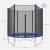 SONGMICS Trambulina pentru copii cu plasa de protectie exterioara, diametru 183 cm, 100 kg, albastru Household NewTrend