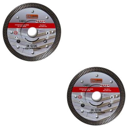 Set 2 discuri diamantate turbo subtire, ceramica, taiere umeda si uscata, 125 mm/22.23 mm, Richmann Exclusive GartenVIP DiyLine