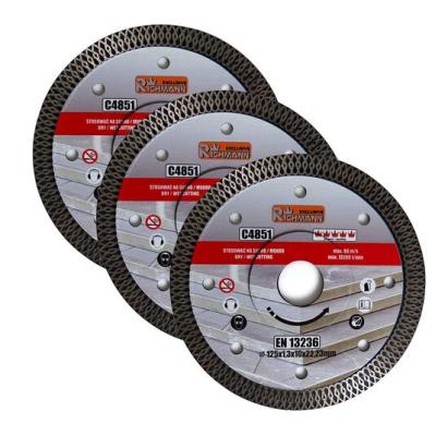 Set 3 discuri diamantate turbo subtire, ceramica, taiere umeda si uscata, 125 mm/22.23 mm, Richmann Exclusive GartenVIP DiyLine