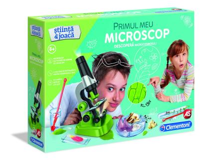 Primul meu microscop pentru copii, set educativ 150x, 8+ ani