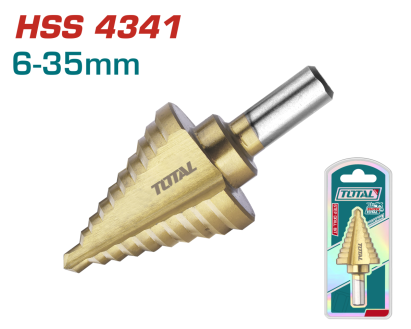 Burghiu in trepte TOTAL 6-35 mm din HSS 4341, pentru metal si plastic