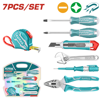 Set unelte TOTAL 7 piese pentru reparatii uzuale acasa si in atelier