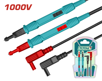 Cabluri pentru multimetru TOTAL CAT III 1000V, 1 m, mufe banana