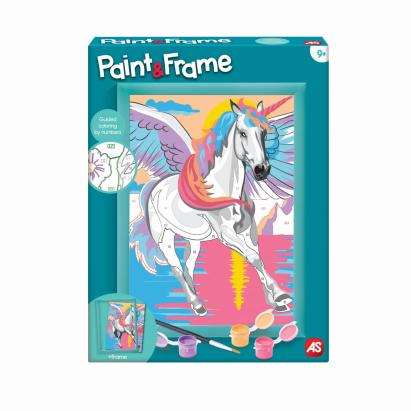 Set pictură pe numere Unicorn Magic cu ramă pentru copii 9+