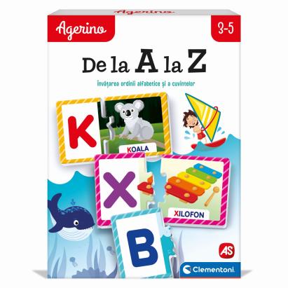 Joc educativ Agerino De la A la Z cu litere si puzzle, 3+ ani