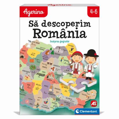 Joc educativ Agerino Sa descoperim Romania, puzzle geografie 4+ ani