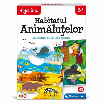 Joc educativ Agerino Habitatul Animalelor bilingv, 3+ ani