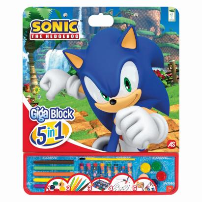 Set de desen Sonic the Hedgehog Giga Block 5 in 1 pentru copii