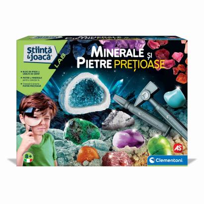 Set științific cu minerale și pietre prețioase pentru copii 8+