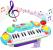 INSTRUMENT MUZICAL PIANINA ELECTRONICA MALPLAY CU SCAUN SI MICROFON 45 CM INALTIME ALBASTRU