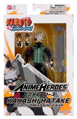 BANDAI FIGURINA  NARUTO SHIPPUDEN HATAKE KAKASHI FOURTH GREAT NINJA WAR   16.5CM