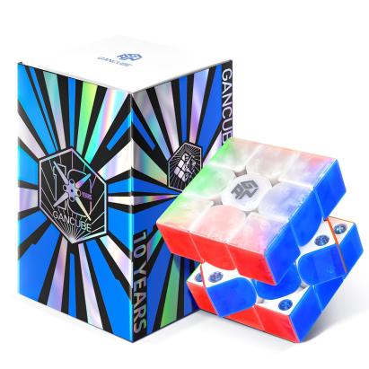 Cub magnetic GAN 356 M E 10 Years 3x3 stickerless pentru speedcubing