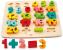 Puzzle matematic din lemn Hape Chunky cu numere 1-20, 24 piese