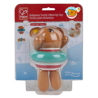 Jucarie de baie Hape Teddy inotator vesel cu cheita, 12 luni+
