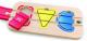 Set tren din lemn muzical Hape Curcubeu cu puzzle si sortator forme