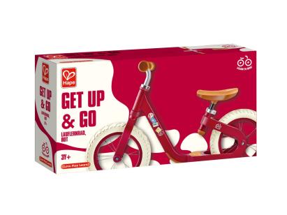 Bicicletă fără pedale Hape Get Up & Go, roșie, 3 ani+