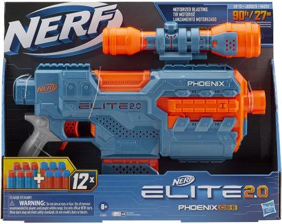 Blaster Nerf Elite 2.0 Phoenix CS-6 motorizat cu 12 săgeți