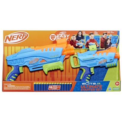 Set 2 blastere Nerf Elite Jr Ultimate Starter cu 15 sageti