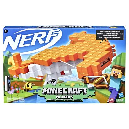 Arbaletă Nerf Minecraft Pillagers Crossbow cu 3 proiectile Elite