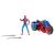 Figurina Spider-Man cu motocicleta Web Blast Cycle si proiectile, 4+